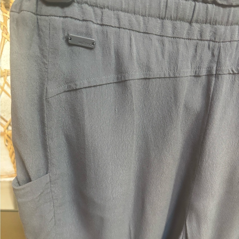 WILFRED ARITZIA ALLANT PANT CROPPED HIGH RISE GRAY LINEN TROUSER JOGGERS SZ SM - Picture 6 of 11